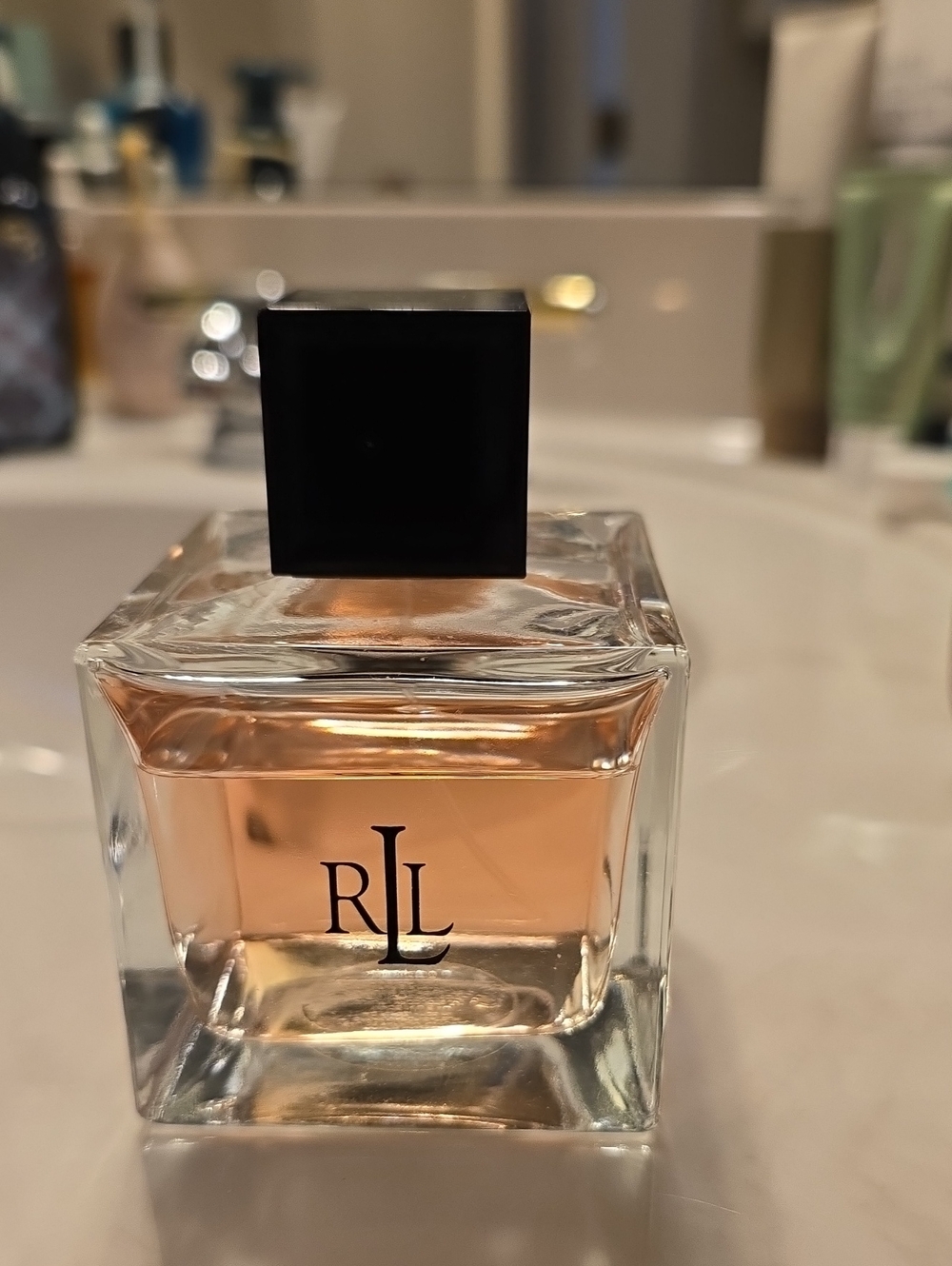Ralph Lauren Women’s Perfume Bottle - Peach Amber with Black Cap